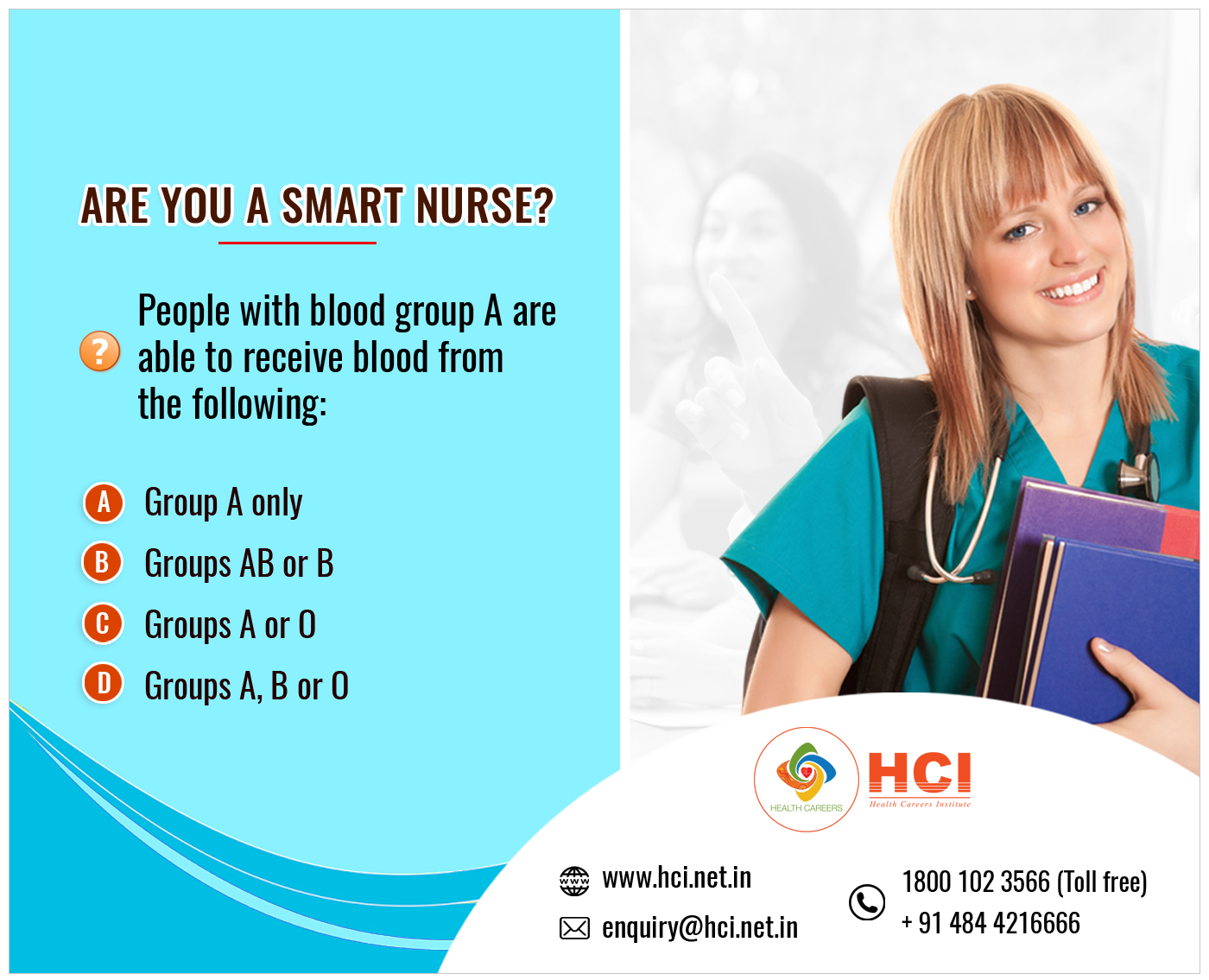People with blood group A are able to receive blood from the following